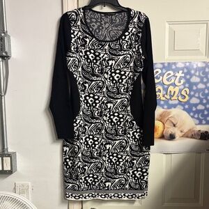 Black and White Sweater Dress